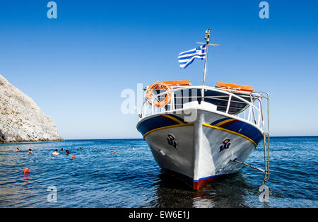 Perissa Beach-santorini Stockfoto