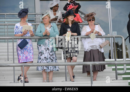 Ascot, Berkshire, UK. 18. Juni 2015. Die jährlichen Royal Ascot-Rennen, Ladies Day. Bildnachweis: Matthew Chattle/Alamy Live-Nachrichten Stockfoto