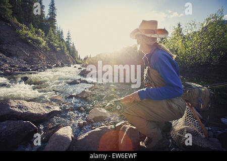 Tagesausflug nach Silverton Co - 4 x 4 Rad fahren und Fliegenfischen Stockfoto