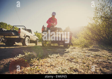 Tagesausflug nach Silverton Co - 4 x 4 Rad fahren und Fliegenfischen Stockfoto