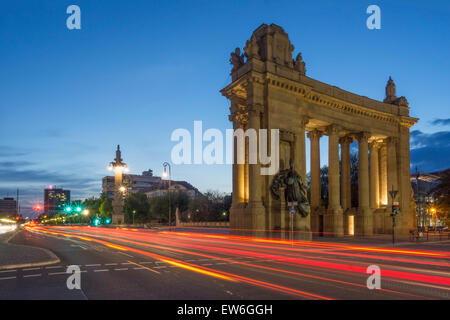 Charlottenburg-Tor an der Dämmerung, Tiergarten, Berlin Stockfoto