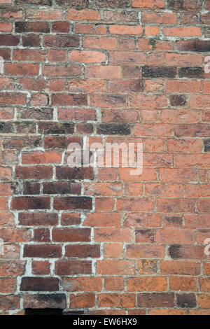 Alte bunte Wand mit Steinen in verschiedenen Größen und Farben Stockfoto