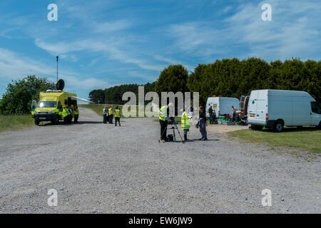 Salisbury Plain, UK. 18. Juni 2015. Krankenwagen-service große Übung am Tilshead auf Salisbury Plain Wiltshire Kredit: Paul Chambers/Alamy Live News Stockfoto