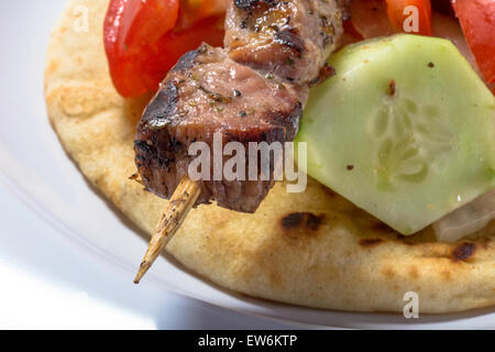 Teller mit griechischen Essen Stilleben Stockfoto