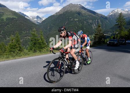 17.06.2015. 5. Etappe Unterterzen nach Sölden, Schweiz, UCI-Radtour von der Schweiz. HERMANS Ben des BMC Racing Team Stockfoto