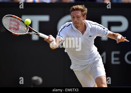 HERTOGENBOSCH, Niederlande. 14. Juni 2015. ATP Topshelf Herren-Einzel-Tennis-Finale. Nicolas Mahut vs. David Goffin. Nicolas Mahut (FRA) © Aktion Plus Sport/Alamy Live-Nachrichten Stockfoto