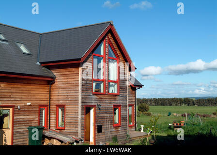 Haus im Ökodorf Findhorn Gemeinschaft Morayshire Schottland Großbritannien Europa Stockfoto