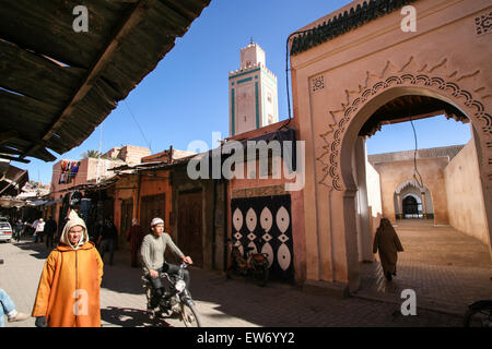 Bei Ali Ben Youssef Mosque im Bereich Souk in Marrakesch/Marrakesch, Marokko, Afrika. © Paul Quayle Stockfoto