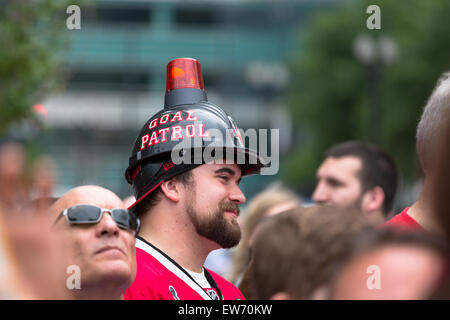 Chicago, Illinois, USA. 18. Juni 2015. Chicago Blackhawks Siegesfeier. Bildnachweis: Gary Hebding Jr./Alamy Live-Nachrichten Stockfoto