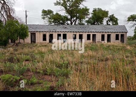 Verlassenen Motel Route 66 in Glenrio, New Mexico. Stockfoto