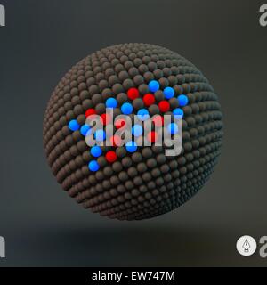 Globus-Symbol mit Pfeil. 3D Vektor-Illustration. Business-Konzept. Kann als Web-Zeichen oder Designelement verwendet werden. Stock Vektor