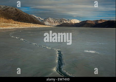 Morgen über die Berge in der Nähe von Pangong Lake Stockfoto