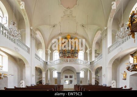 Interieur von der Wallfahrt Kirche von Maria Limbach, erbaut von Johann Balthasar Neumann, Limbach, Eltmann, Mainfranken Stockfoto