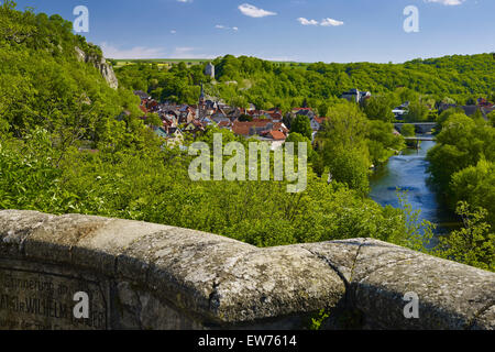 Blick über Camburg, Thüringen, Deutschland Stockfoto