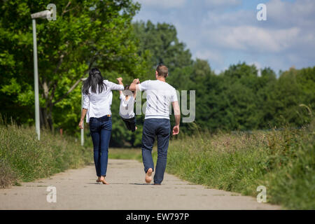 Familie mit einem Kind Stockfoto