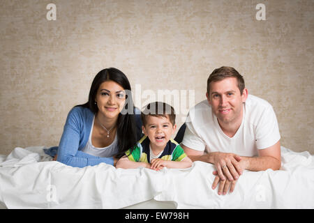 Familie mit einem Kind Stockfoto