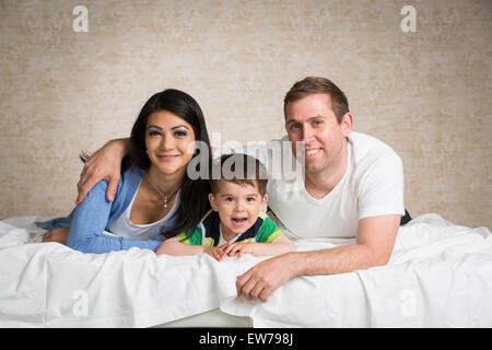 Familie mit einem Kind Stockfoto