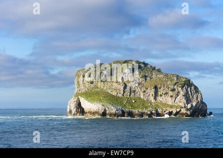 Aketxe Insel in der Nähe von Bermeo an sonnigen Tag Stockfoto