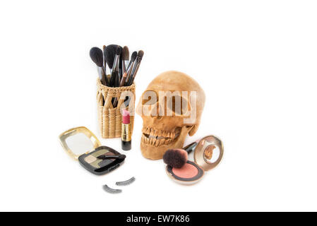 Die Schönheit von Make-up ist mit einer Frau die letzte links sein abgestimmt. Stockfoto