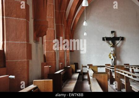 Innenraum der Kirche des Heiligen Geistes in Heidelberg, Deutschland Stockfoto