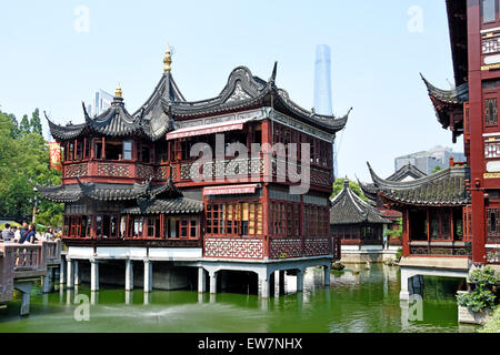 Hu Xin TingTeehaus Yu Garden Basar Gebäude von Mingdynastie gegründet