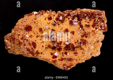 Vanadinit, Marokko, chemische Formel Pb5 (VO4) 3Cl Erz Mineral von Vanadium und Blei Stockfoto