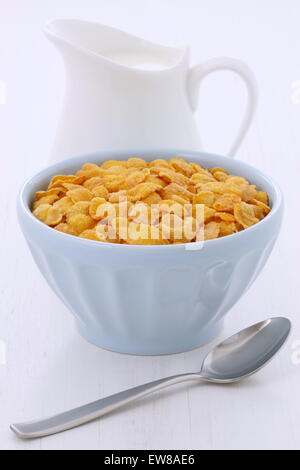 Leckeren und nahrhaften Frühstück Cornflakes auf Retro-Vintage styling Stockfoto