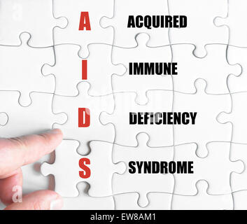 Konzept-Bild des Business Akronym AIDS Acquired Immune Deficiency Syndrome Stockfoto