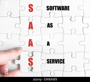 Konzept-Bild von Business Akronym SAAS-Software As A Service Stockfoto
