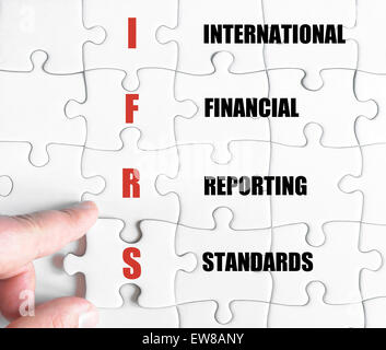 Konzept-Bild des Business Abkürzung IFRS als International Financial Reporting Standards Stockfoto