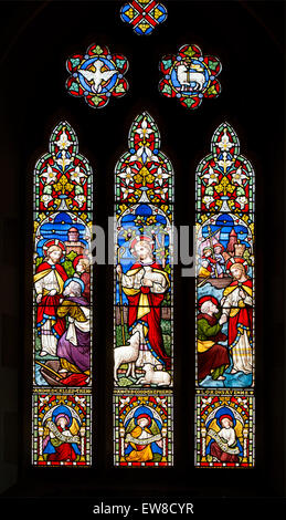 Das Ostfenster, St. James Church, Staunton, in der Nähe von Tewkesbury, Gloucestershire, England, UK Stockfoto