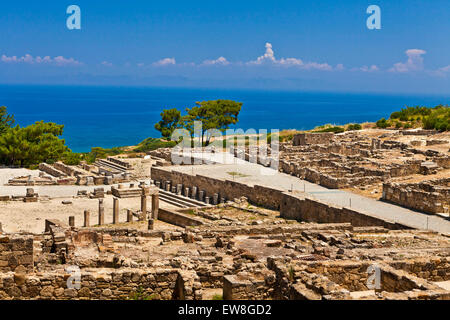 Archäologische Stätte des antiken Kamiros auf der Insel Rhodos, Griechenland. Stockfoto