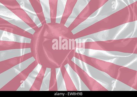 Die aufgehende Sonne japanische Flagge in rot und weiß Stockfoto