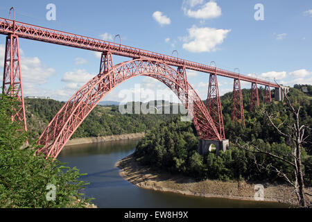 Viaduc de Garabit, Gustave Eiffel, Frankreich. Stockfoto