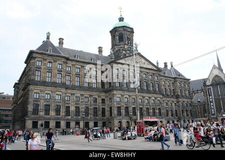 17. Jahrhundert Paleis Op de Dam - königlichen Palast von Amsterdam auf dem Dam Stockfoto