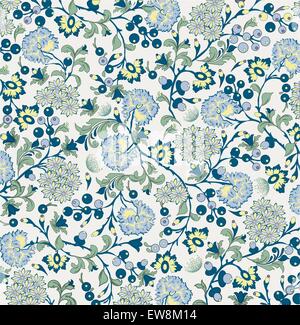 Vintage-Hintergrund mit reich verzierten eleganten abstrakten floralen Design, bunte Blumen auf grau. Vektor-Illustration. Stock Vektor