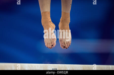 Baku, Aserbaidschan. 20. Juni 2015. Giulia Steingruber Schweiz konkurriert in der künstlerischen Gymnastik - Frauen Strahl auf die Baku 2015 europäischen Spiele in nationalen Gymnastics Arena in Baku, Aserbaidschan, 20. Juni 2015. Foto: Bernd Thissen/Dpa/Alamy Live News Stockfoto