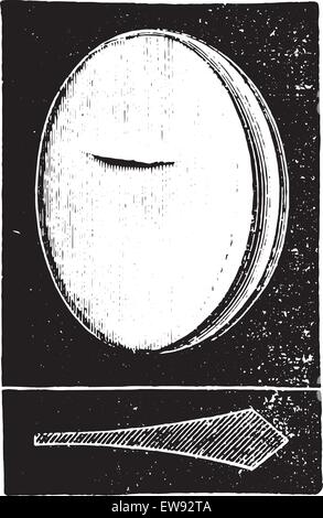 Prismatischen Glas graviert Vintage Illustration. Üblichen Medizin Wörterbuch von Dr. Labarthe - 1885. Stock Vektor