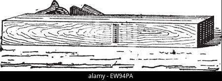 Hand-Flugzeug, graviert Vintage Illustration. Wörterbuch der Worte und Dinge - Larive und Fleury - 1895 Stock Vektor