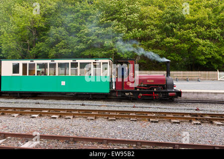 Llanberis North Wales Uk Steam Engine Elidir Schmalspurbahn Stockfoto