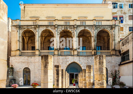 Italien Apulien Barletta La Marra Palast - Fassade-Meerseite Stockfoto