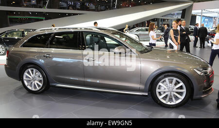 ISTANBUL, Türkei - 21. Mai 2015: Ein Audi in Istanbul Autoshow 2015 Stockfoto