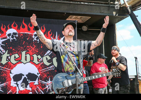 Charlotte, North Carolina, USA. 20. Juni 2015. Hatebreed führt beim Carolina Rebellion Festival 2015 auf dem Charlotte Motor Speedway in Charlotte, North Carolina. Bildnachweis: Andy Martin Jr./ZUMA Draht/Alamy Live-Nachrichten Stockfoto