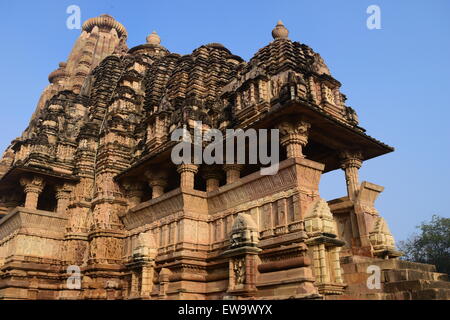 Architektonische Meisterwerke Viswanath Tempel von Khajuraho Tempel Komplex Khajuraho Indien Stockfoto