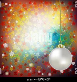 Abstrakte braunen Hintergrund mit Weihnachtsdekoration und Schneeflocken Stock Vektor