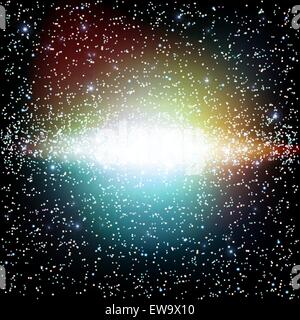 abstrakte bunte Universum voller Sterne, Nebel und Galaxien Stock Vektor