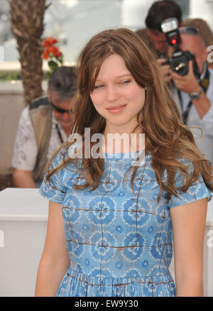 CANNES, Frankreich - 11. Mai 2011: Lea Seydoux bei dem Fototermin für ihren neuen Film "Midnight in Paris" auf dem 64. Festival de Cannes. Stockfoto