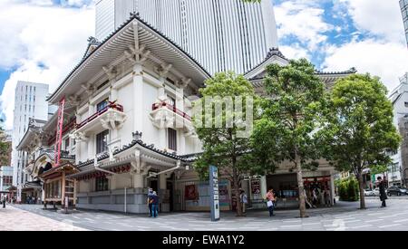 Außenseite des Ginza Kabukiza, Chuo-Ku, Tokyo, Japan Stockfoto