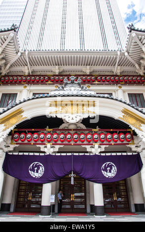 Außenseite des Ginza Kabukiza, Chuo-Ku, Tokyo, Japan Stockfoto