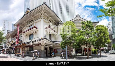 Außenseite des Ginza Kabukiza, Chuo-Ku, Tokyo, Japan Stockfoto